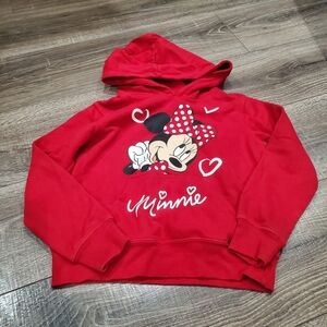 Girls Disney Minnie Mouse Hoodie Size 7-8 Red Kids Hoodie